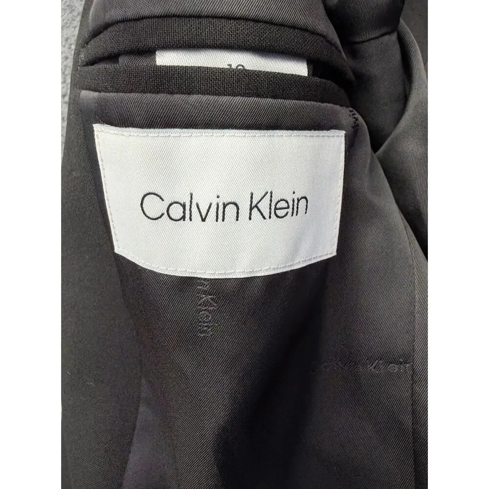 Calvin Klein Boys Size 10 Black X Slim Fit Stretch Suit Blazer NWT NEW